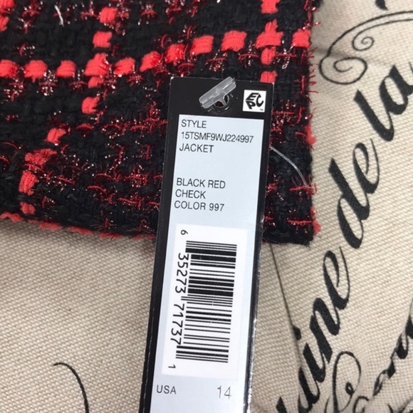 Tahari Asl Boucle Plaid Peplum Jacket - Picture 4 of 7